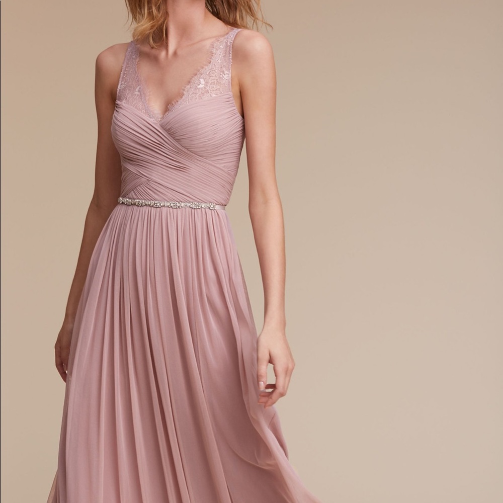BHLDN Fleur Dress in Rose Quartz